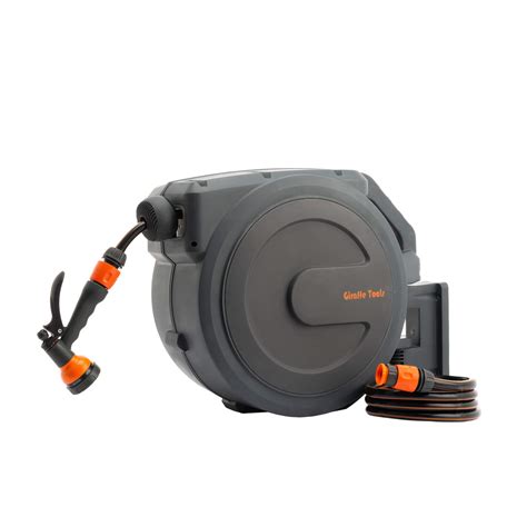 giraffe metal hose reel box|retractable wall mounted hose reel.